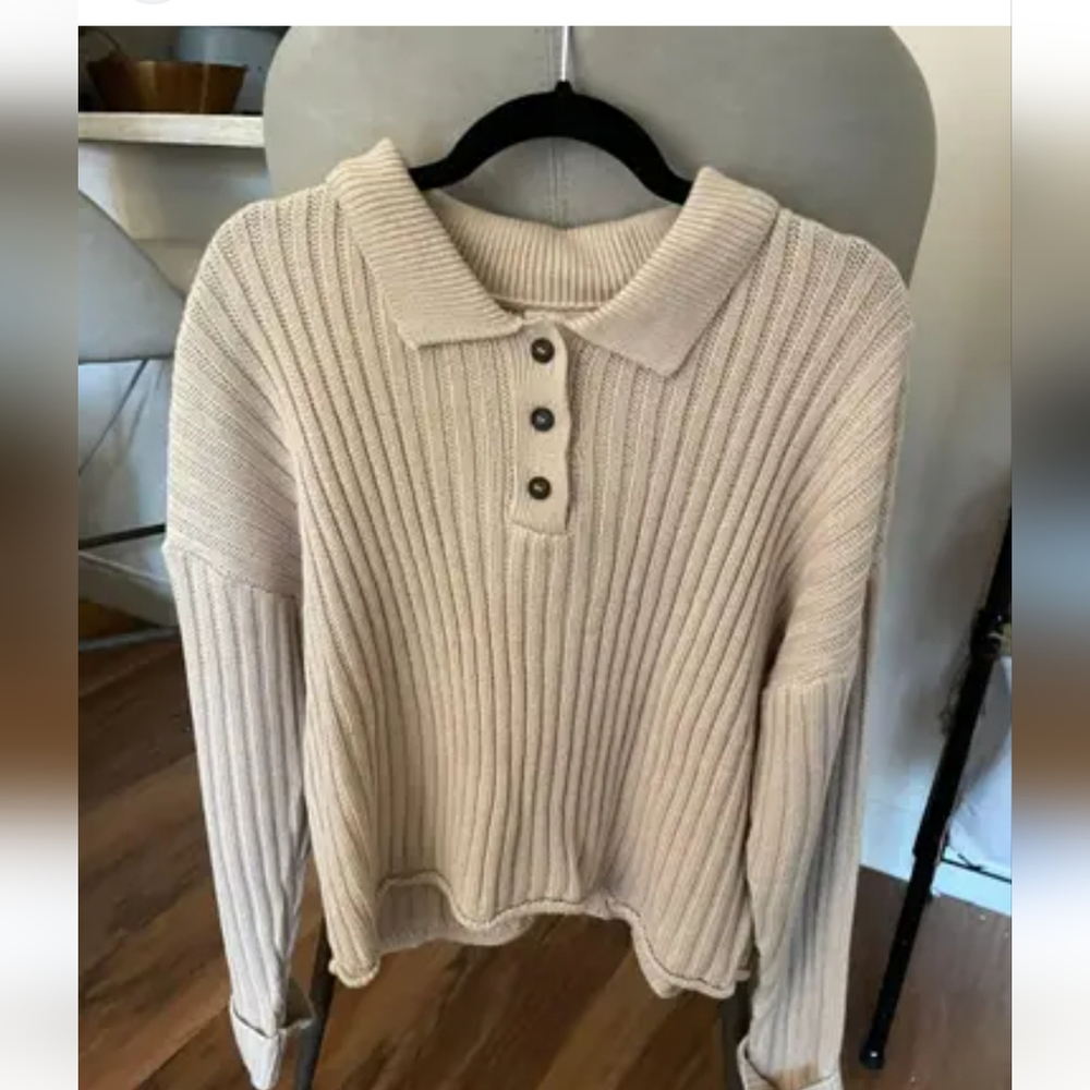 Pinque Iyana Collared Sweater Xl